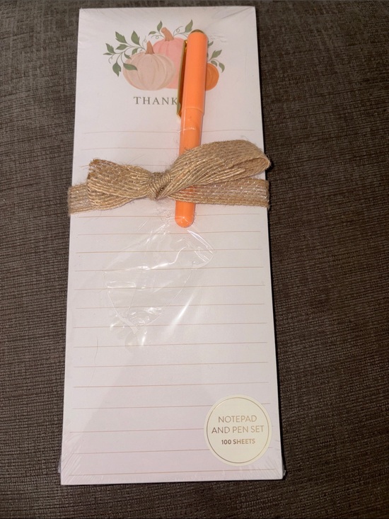Cherrywood Lane Other - Thank You Lined Notepad & Pen Set - Peach Orange
